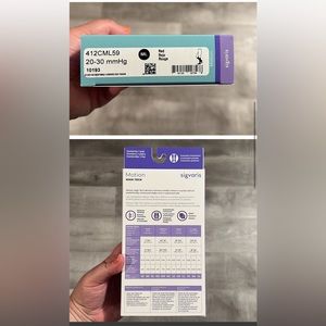 New compression motion sigvaris socks red ML never opened